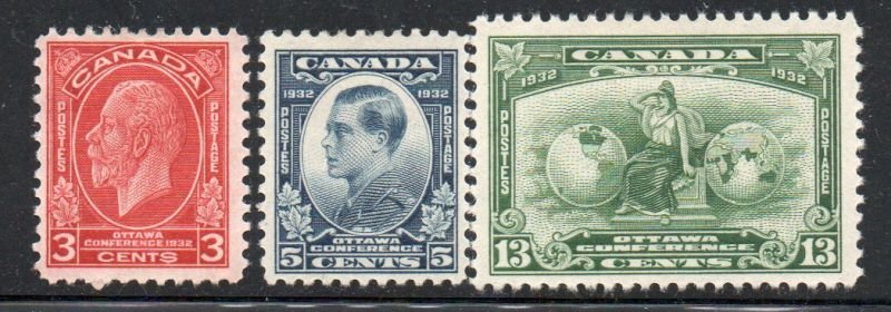 Canada Sc 192-4 1932 Economic Conference stamp set mint