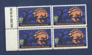 US Stamp #1548 MNH Legend of Sleepy Hollow Mail Early Block of 4