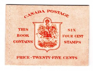Scott BK42b (Eng), 1949-51 Issue, VF, Canada booklet postage stamps.