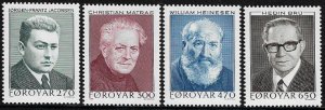 Faroe Is #175-8 MNH Set - Writers