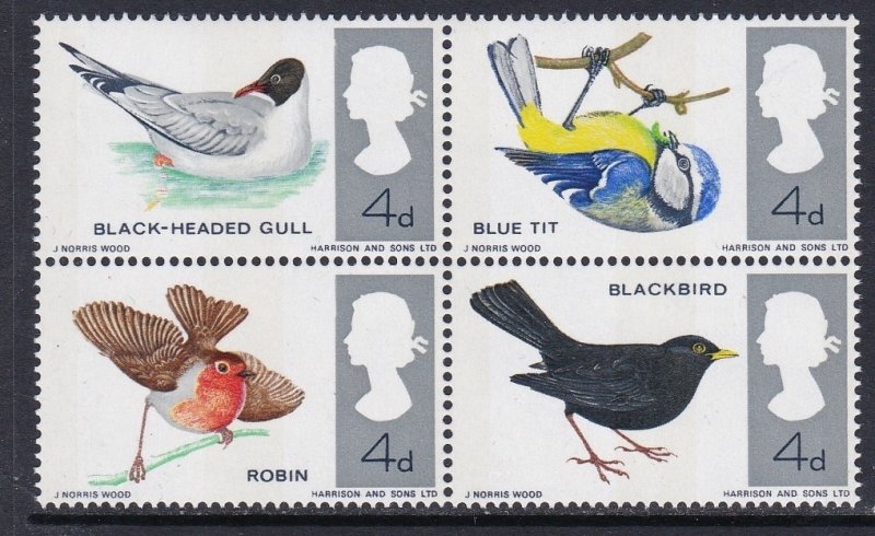 464b  1966 Birds Phosphor  MNH