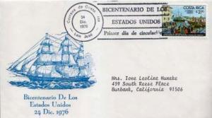 Costa Rica, First Day Cover, Americana