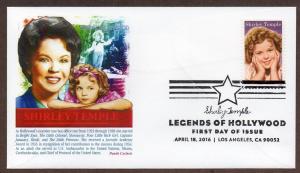 SHIRLEY TEMPLE ~ LEGEND OF HOLLYWOOD STAMP ~ PANDA CACHET ~ FIRST DAY COVER