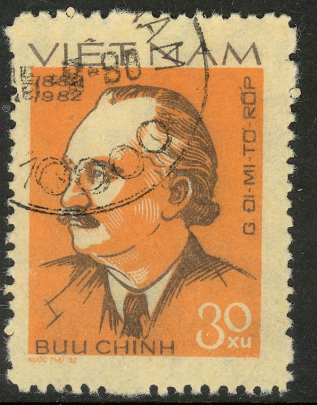 VIETNAM 1982 30xu GEORGI DIMITROV Bulgaria Issue Scott No 1200 CTO Used