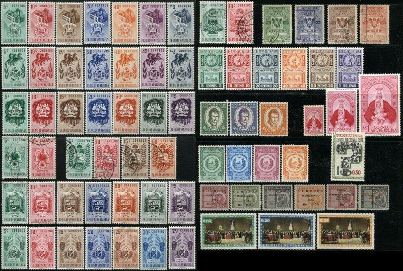 VENEZUELA Postage Arms Airmail Telegraph Stamps Collection 1930-72 MLH MNH USED 