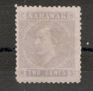 SARAWAK -  MH STAMP , TWO CENTS - Charles Johnson Brooke