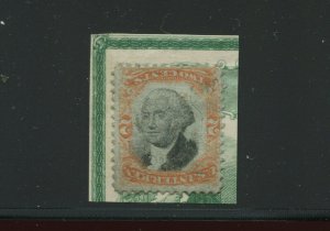 Scott R151a Revenue Used INVERT ERROR Stamp on Small Piece  (Stock R151-A1)