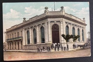 1910 Buenos Aires Argentina Picture Postcard cover to Manitoba Canada bank View