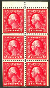 U.S. #499 MINT BOOKLET PANE OF 6 OG NH