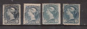 Canada #44 #44a #44b #44c Mint Scarce Shades Set