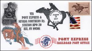 17-287, 2017, Pony Express, RPO , Event Cover, Pictorial Cancel,