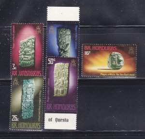 British Honduras 296-300 Set MNH Mayan Carved Jade