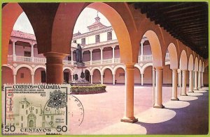 ad3272 - COLOMBIA - Postal History - MAXIMUM CARD - 1964 - ARCHITECTURE