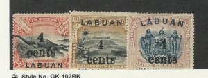 Labuan, Postage Stamp, #113-115 Mint Hinged, 1904, JFZ