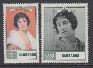 Barbados 782-783 Queen Mother MNH VF