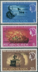 Pitcairn Islands 1967 SG82-84 Admiral Bligh death set MNH