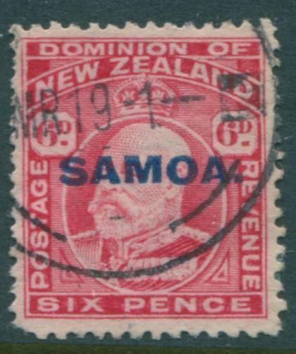 Samoa 1914 SG119 6d carmine KEVII SAMOA. ovpt FU