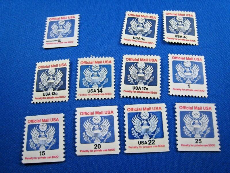 US SCOTT #O127//O141  1983-1989 OFFICIAL STAMPS    (wr)