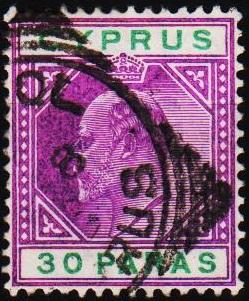 Cyprus. 1903 30pa S.G.51 Fine Used