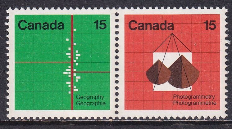 Canada 1972 Sc 583, 584 Earth Sciences Se-tenant Horizontal Pair Stamp MNH