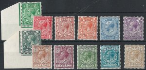 GB 1924 ½d - 1s set of 12 unmounted mint sg418-29