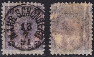 Austria - 1890 - Scott #61 - used - MÄHR. SCHÖNBERG pmk Czech Republic