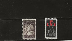 Saar B83 + B104 MNH
