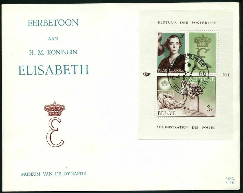 Belgium B789-B790 two FDC.Mi Bl.34-35. Queen Elizabeth,1966.Health care,Music.