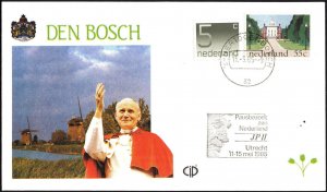 Netherlands 1985 Visit of Pope Jon Paul II Den Bosch Special Cancel