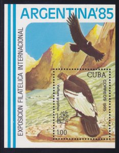 Cuba 2799 MNH 1985 ARGENTGINA 85 Stamp Expo Buenos Aires Souvenir Sheet