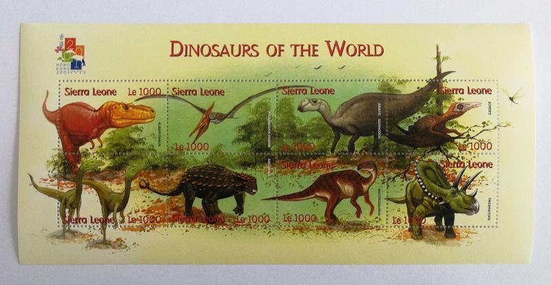 Sierra Leone 2001** Klb.3943-50. Dinosaurs of the World MNH  [17;37]