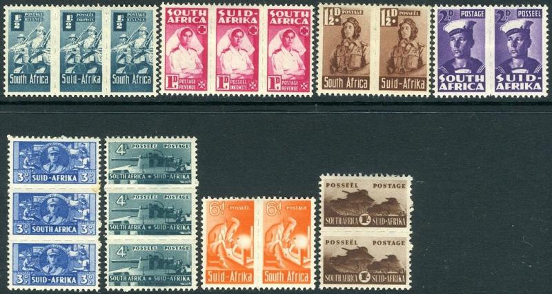 SOUTH AFRICA-1942-44 War Effort (Reduced Sizes) Set Sg 97-104 MOUNTED MINT