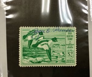  #RW16 1949 US Federal Duck Stamp - LH  **ARTIST SIGNED** Roger Preuss