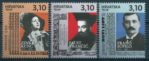Croatia 2017 MNH Famous Croats Frano Supilo Faust Vrancic 3v Set Stamps