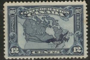 CANADA Scott 145 MH* 1927 Map stamp CV$25 perf tip toning