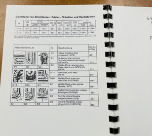 Michel Handbuch catalog 1875 Pfennige stamps rare book, color guide plate flaws.