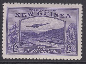 SG 204 New Guinea 1935. £2 bright violet. A fine fresh lightly mounted mint...