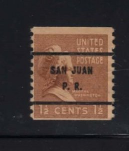 San Juan P.R. Pre-Cancel Bureau Print on 840 Mint NH