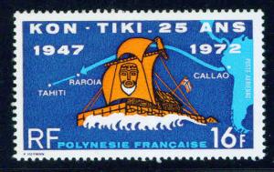 French Polynesia Scott C87 Kon Tiki 25th  MNH** CV $12