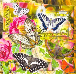 Gabon 2022 CTO Sheet  Butterflies 1 value (TS0057)