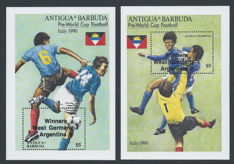 Antigua #1348-9 NH Soccer Winners O/P (2 SS)