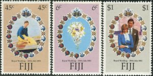 Fiji 1981 SG612-614 Royal Wedding set MNH