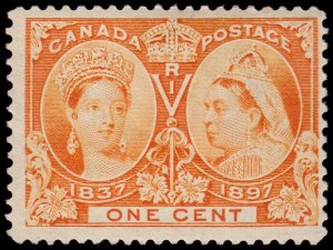 Canada Scott 51 (1897) Mint H F-VF, CV $30.00 M