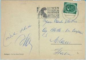 67502 -  GERMANY - Postal History - POSTMARK 1952 - LIONS  PANTHER Tiger