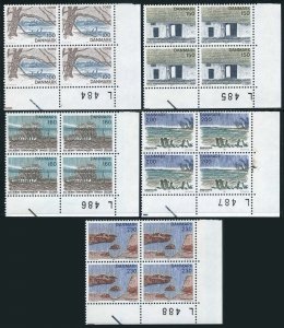 Denmark 682-686 plate blocks/4,MNH.Mi 733-737. Landscapes 1981.Views of Zealand.