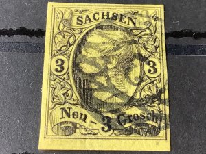 Saxony 1855 Grid Number 2 for Leipzig Cancel  Stamp  Ref 57150