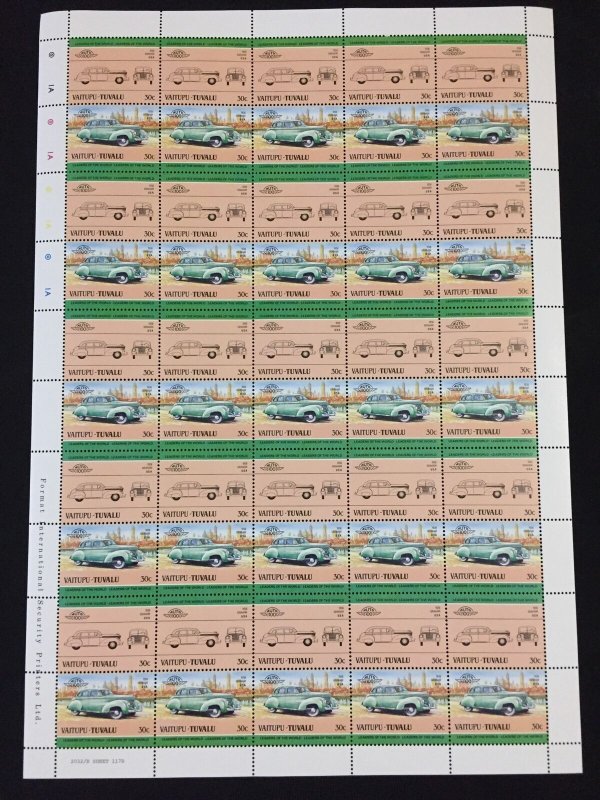 TUVALU Cars Automobiles Sheets x 8 MNH(400 Stamps)(BLK32) 