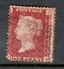 GREAT BRITAIN 33 QV Penny Red Position A--D