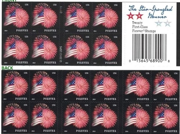 2014 Star Spangled  forever stamps  5 Booklets 100pcs