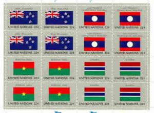 United Nations (NY) 1986 Flags of Member Nations #7 sheet...